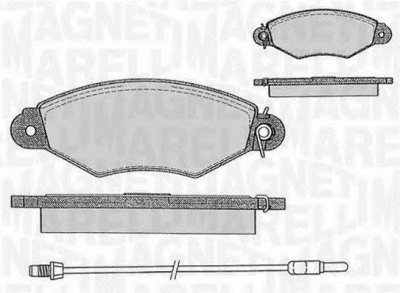 MAGNETI MARELLI 363916060513 -  Комплект тормозных колодок, дисковый тормоз